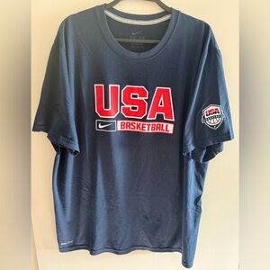 Nike USA Basketball Navy T-Shirt Xl